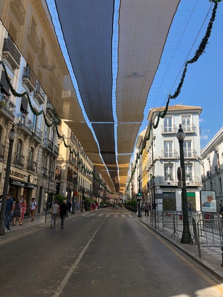 Corpus Cristi banner on streets in Granada