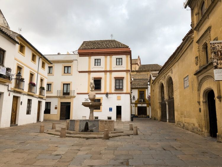 jewish quarter view with fountain