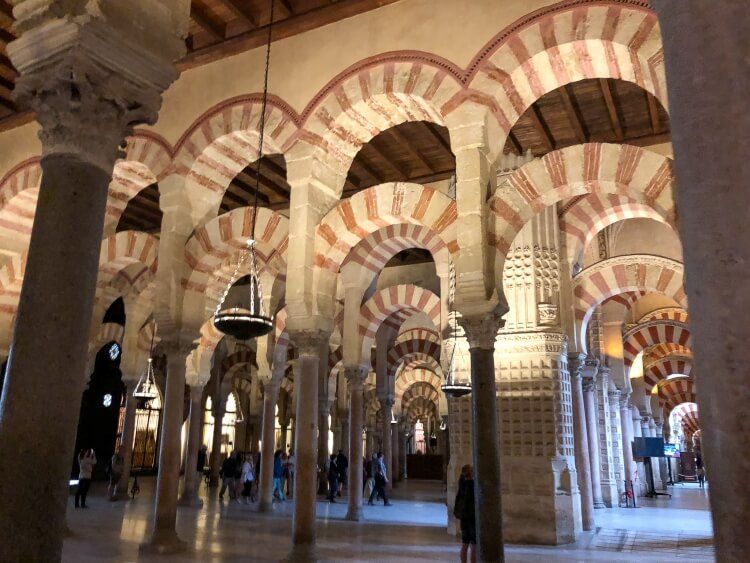 more arches inside Mezquita in Cordoba