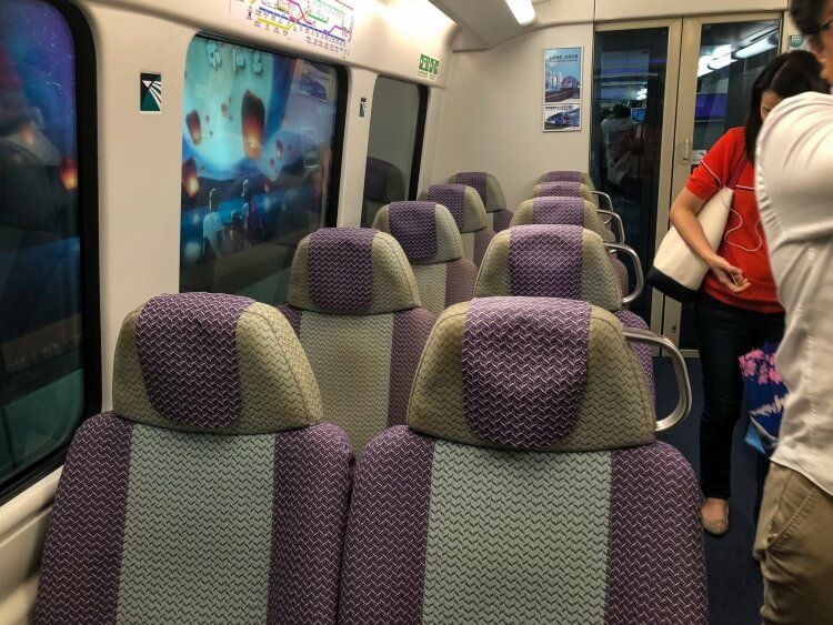 seats on the Hong Kong metro