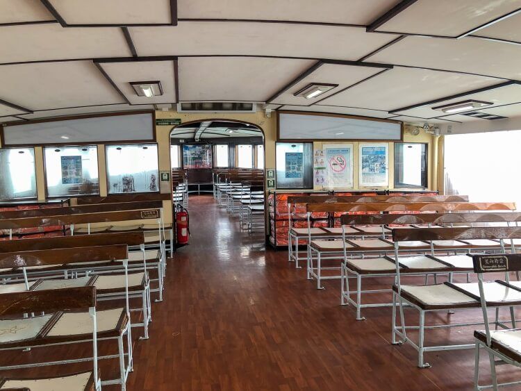 empty seats on the Star Ferry