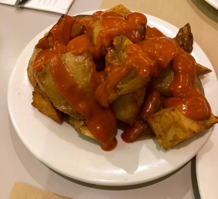 Patatas bravas during a Weekend in Barcelona