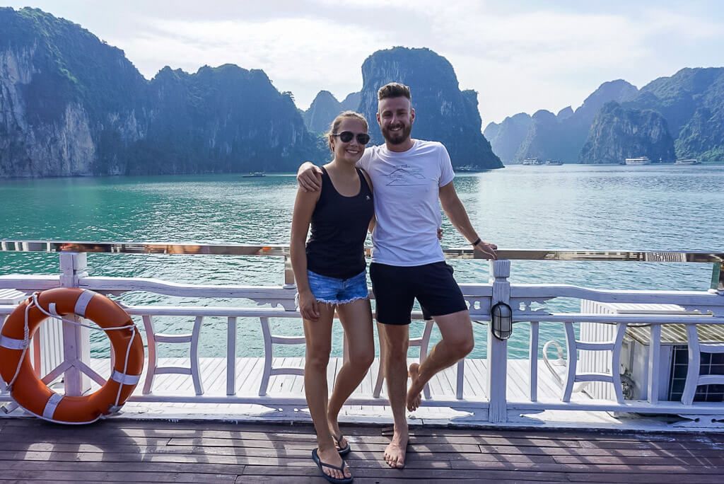 Mark and Kristen on Ha Long Bay Cruise