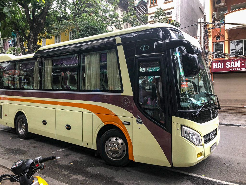 Vietnam sleeper bus in Hanoi