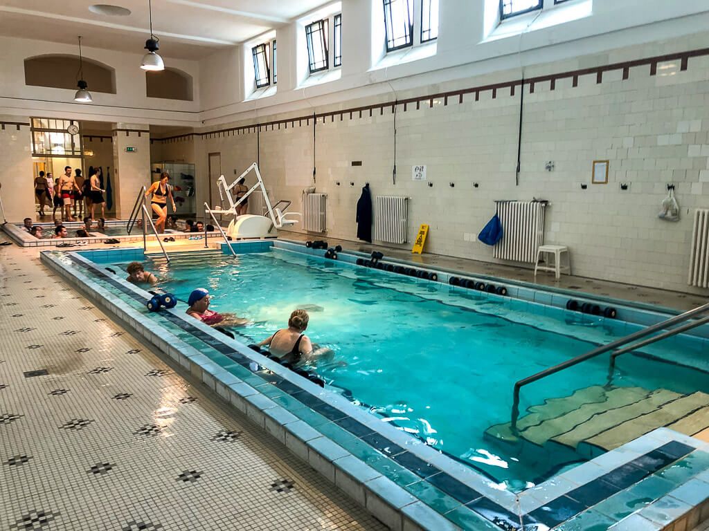 medicinal pool at szechenyi baths budapest