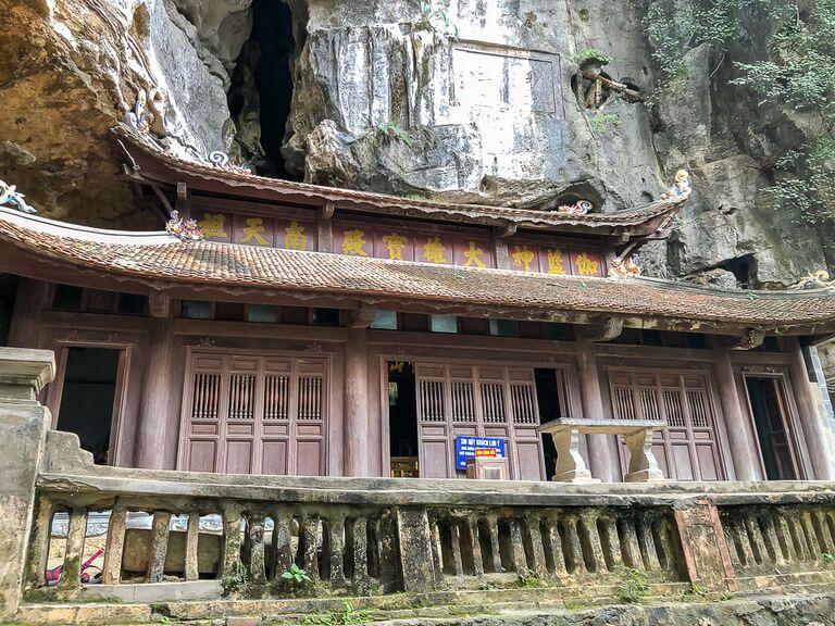 Trung Pagoda tier 2 at Bich Dong pagoda in Tam Coc buddhist shrine