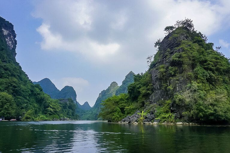 River view and limestone karsts on Ninh Binh itinerary