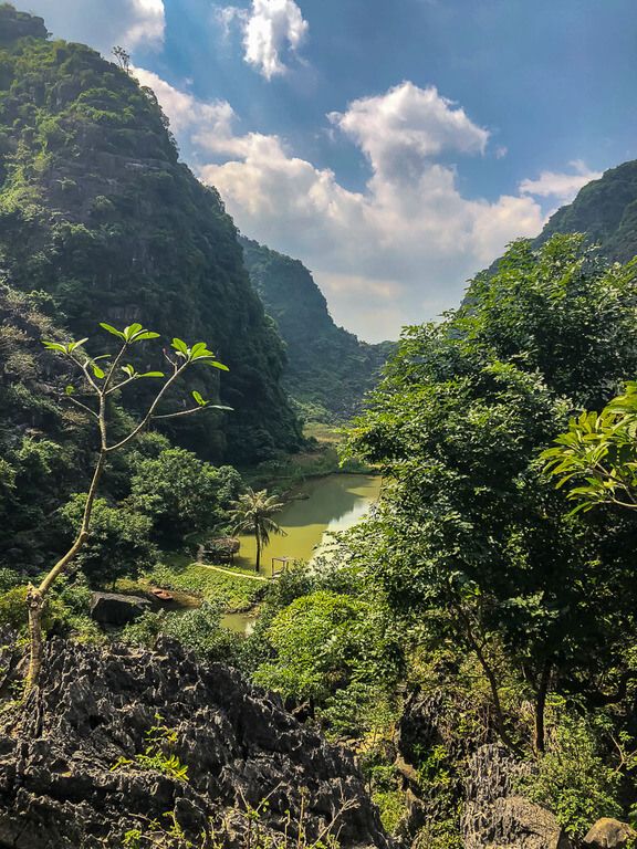 View of a secluded valley next to Bich Dong Pagoda