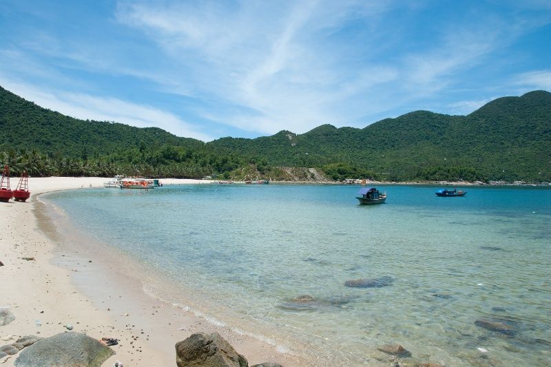 Blue waters of the Cham Islands