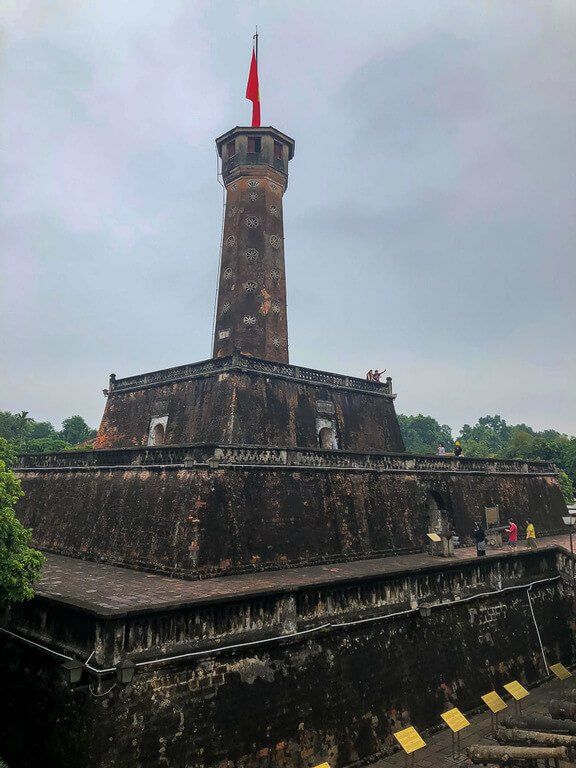 Hanoi Flag tower with flag flying