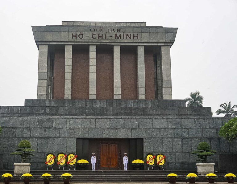 Ho Chi Minh mausoleum in Hanoi Vietnam