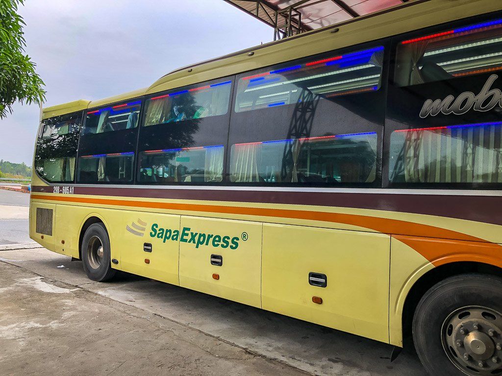 Yellow bus Sapa Express Vietnam