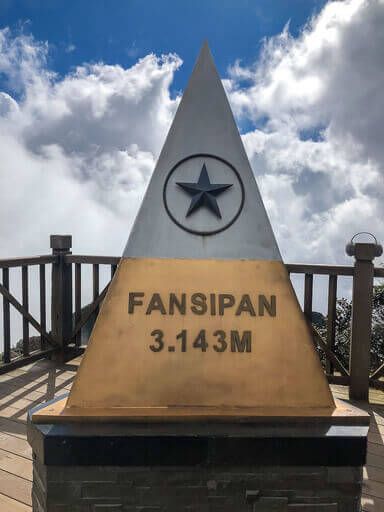 Fansipan sapa vietnam summit plaque gold and silver with star
