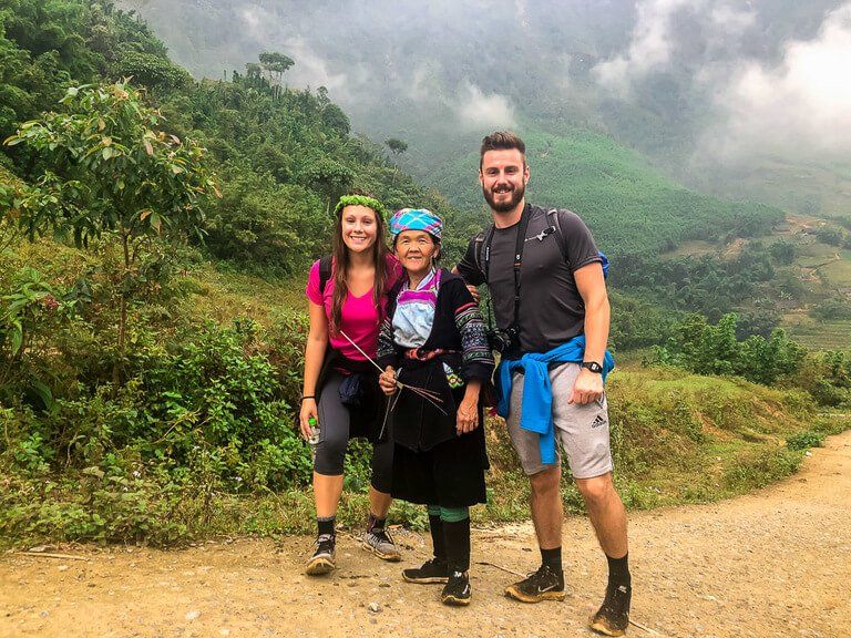 Mark Kristen and Mama Sung in Sapa Vietnam