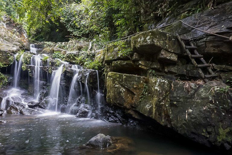 waterfall at Phong Nha botanic gardens fifth stop on 3 week vietnam itinerary