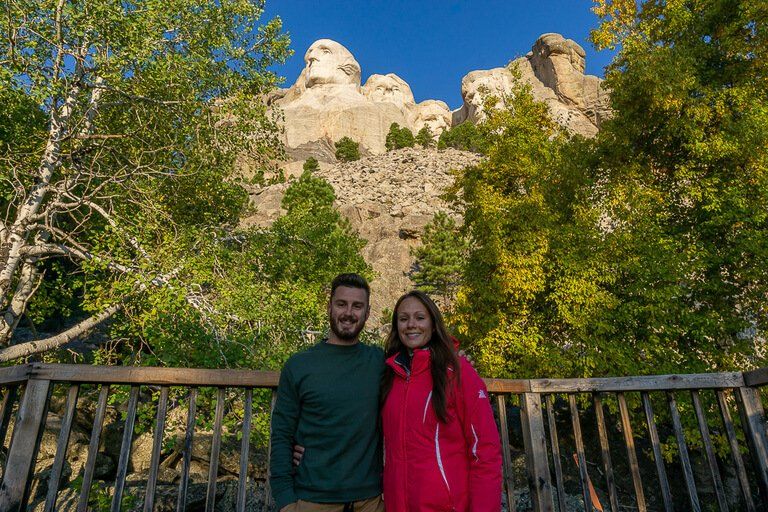 Mark and kristen highest vantage point Mount Rushmore