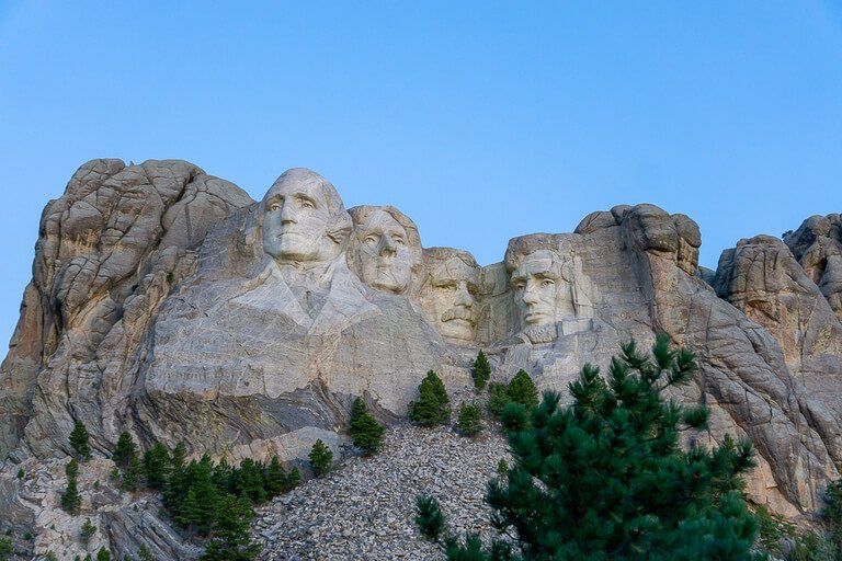 Mount Rushmore vacation photo from before sunrise in Keystone SD