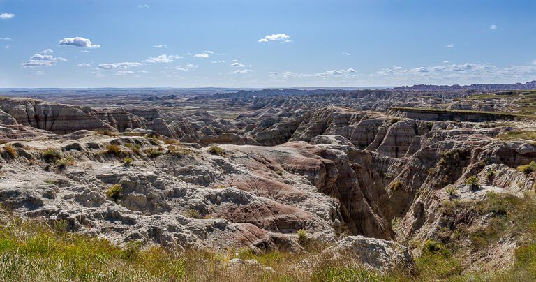 Panorama point badlands view of rock formations