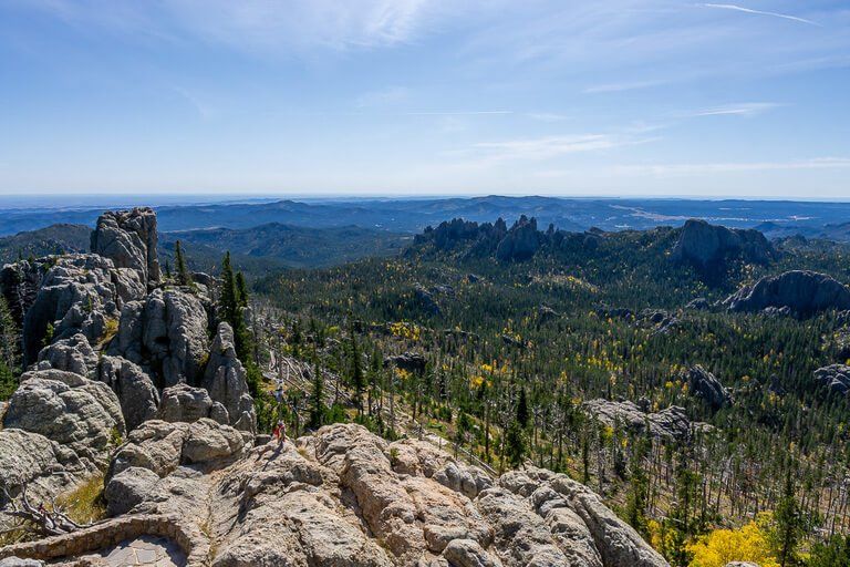 Black Elk Peak Summit incredible views over Montana, Wyoming, Nebraska and South Dakota