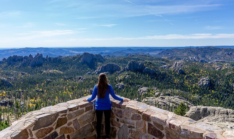 Kristen at Harney Peak summit Black Elk Peak