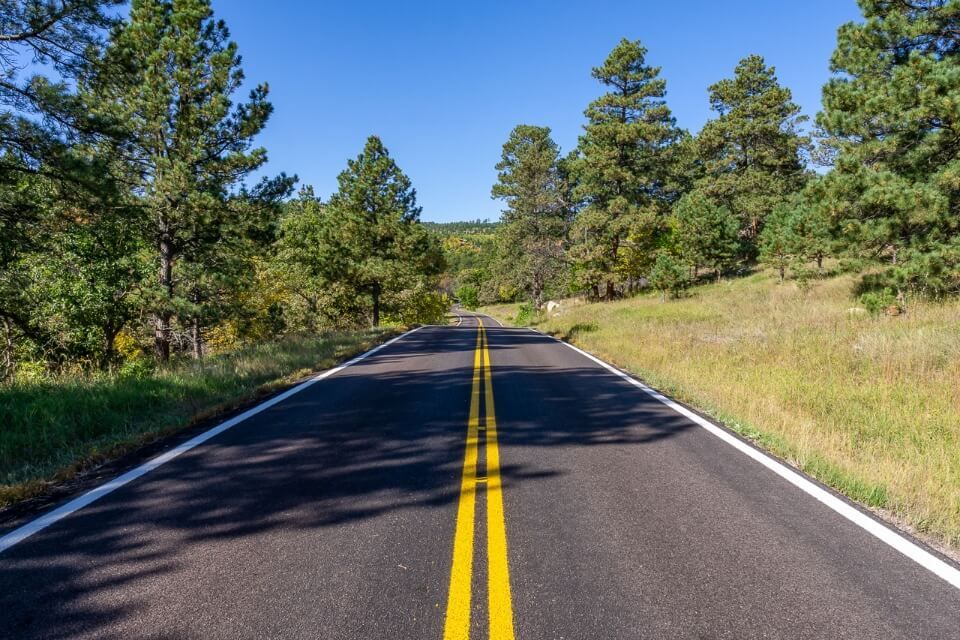 Iron mountain road is an amazing scenic drive in the black hills of south dakota