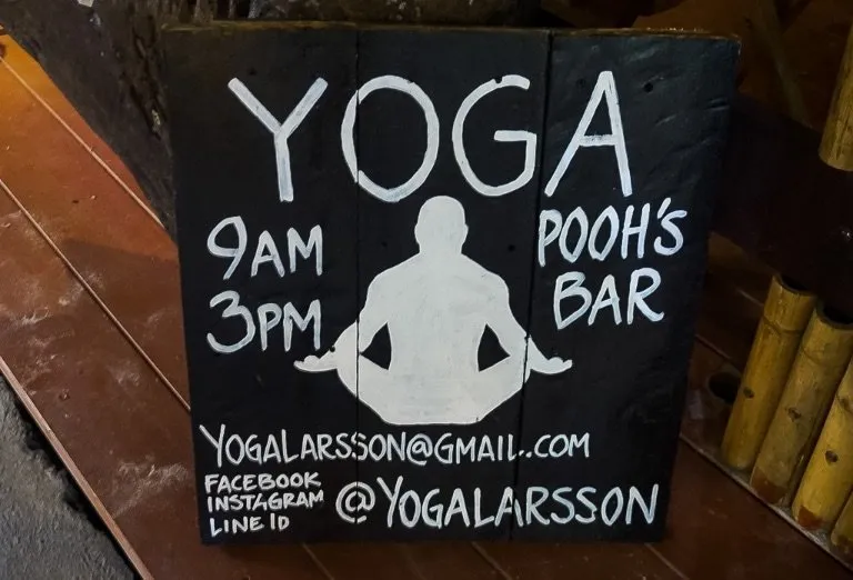 Yoga Class Sign in Thailand