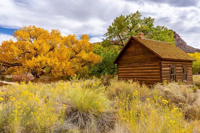 Capitol Reef National Park Fruita Schoolhouse Fall colors