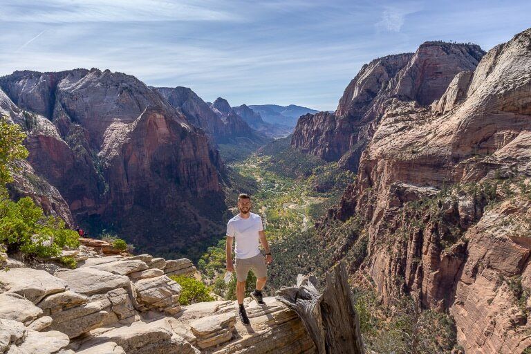 Mark where are those Morgans at summit of angels landing hiking trail Zion national park Utah amazing views and relief!