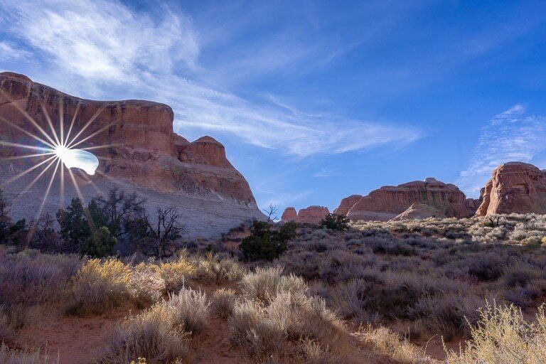 One day in arches and canyonlands national parks Utah Tunnel Arch Devil's Garden Trail