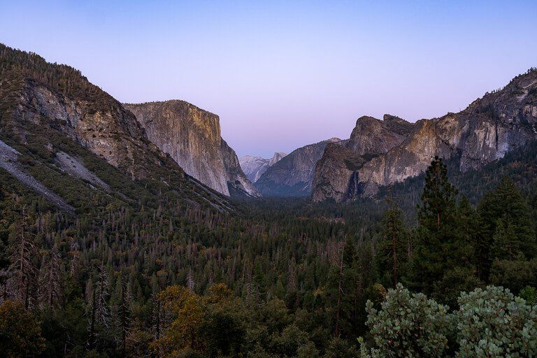 Tunnel view yosemite golden hour