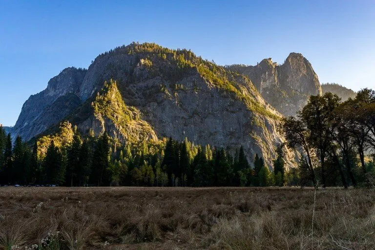Yosemite Valley meadows at sunset stunning