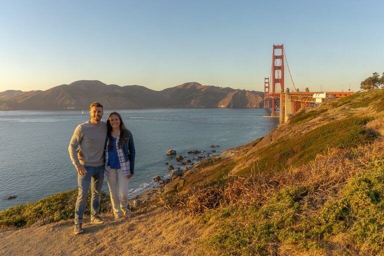Mark and Kristen Golden Gate Bridge San Francisco