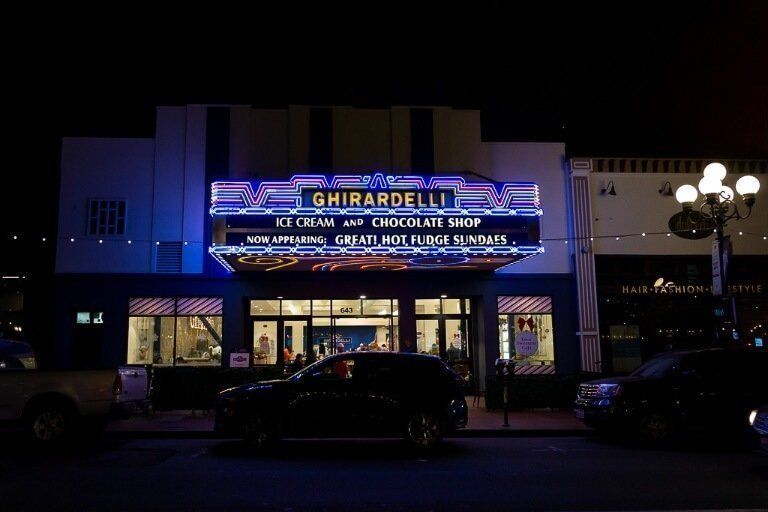 Ghirardelli's chocolatier Gaslamp district San Diego California