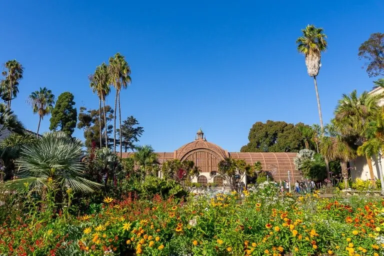 San Diego Botanic Building Balboa Park flowers