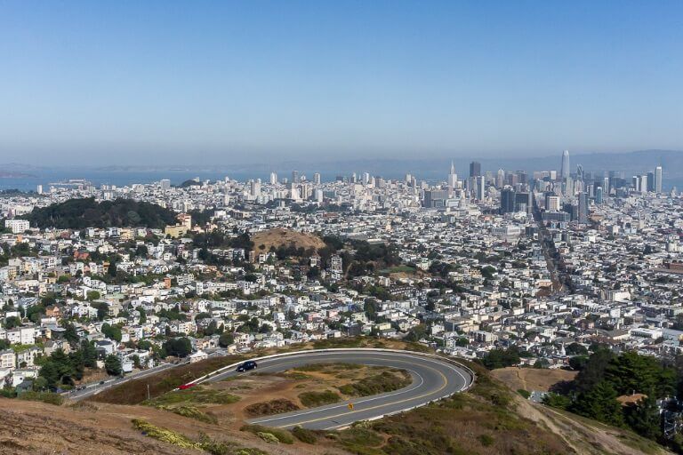 View of San Francisco from twin peaks perfect to add to itinerary for first time visitors
