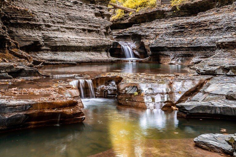 Buttermilk Falls State Park Photography Fall colors foliage yellows