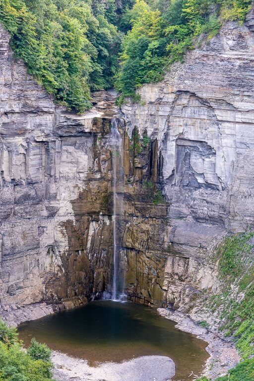 Waterfall overlook viewpoint near Ithaca ny