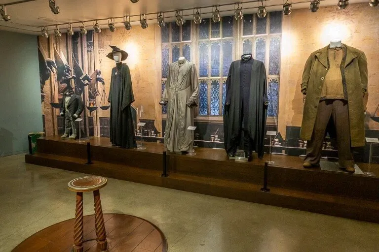 Harry Potter characters costumes at Warner Bros studio tour in Hollywood Los Angeles