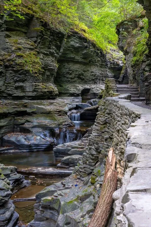  Spiral Gorge en Watkins Glen State Park Finger Lakes NY Impresionante barranco Glen Creek