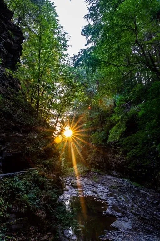 Sonnenaufgang ist die beste Zeit für einen Besuch in Finger Lakes New York