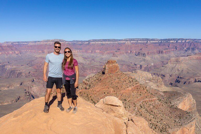 Mark and Kristen Where Are Those Morgans hiking in Grand Canyon National Park Arizona