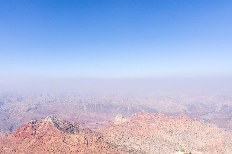 Strange mist and cloud engulfing canyon in Arizona