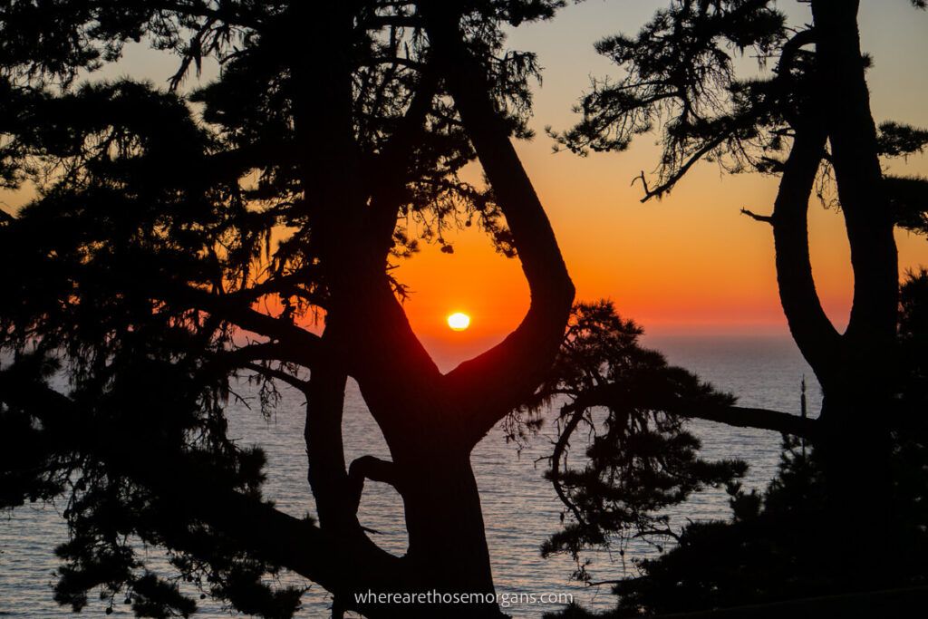 Serene sunset over the Pacific Coast in Big Sur California