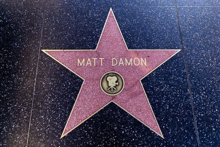 Matt Damon star on the Hollywood walk of fame