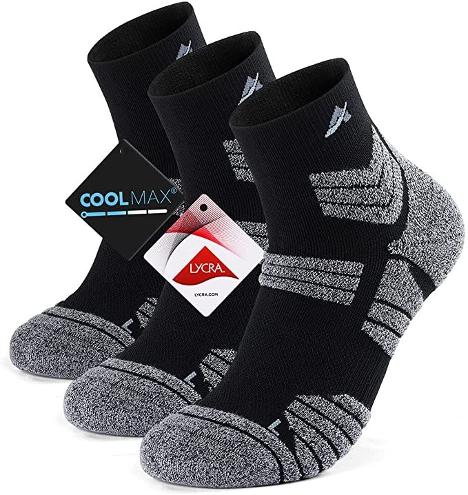 Three pairs of comfortable Avoaire running socks for outdoor adventurers 