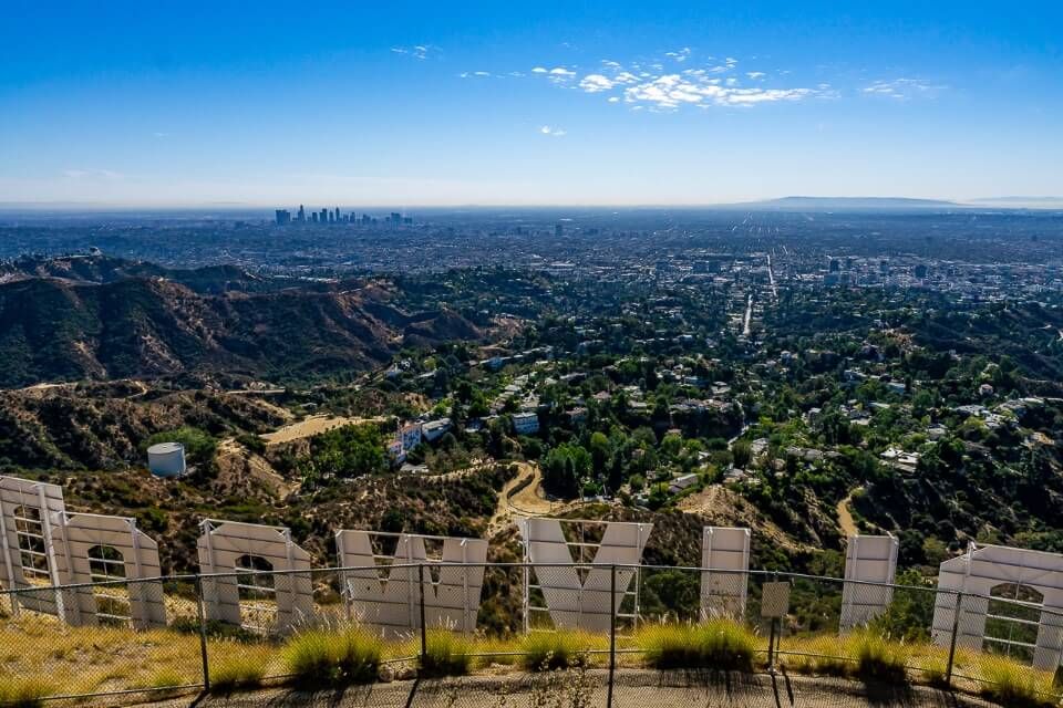Famous pictures of america los angeles from behind the hollywood sign