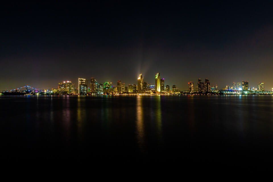 Amazing photo of san diego city line at night from coronado one of our favorite pictures from California