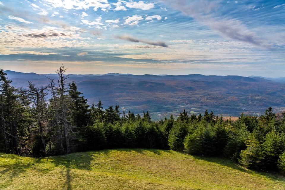 Awesome sweeping views of rolling valleys from the top of equinox mountain manchester vermont photography