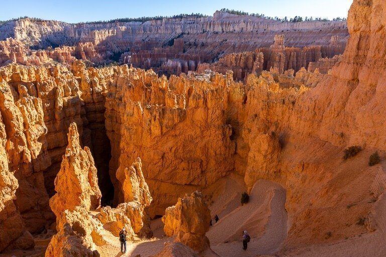 Stunning landscape orange rocks and deep shadows in utah