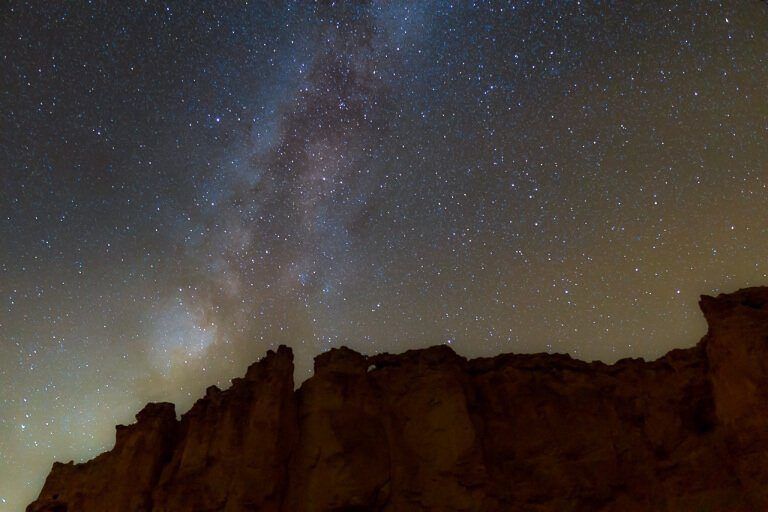 Milky Way and stars above Bryce Canyon astro photography